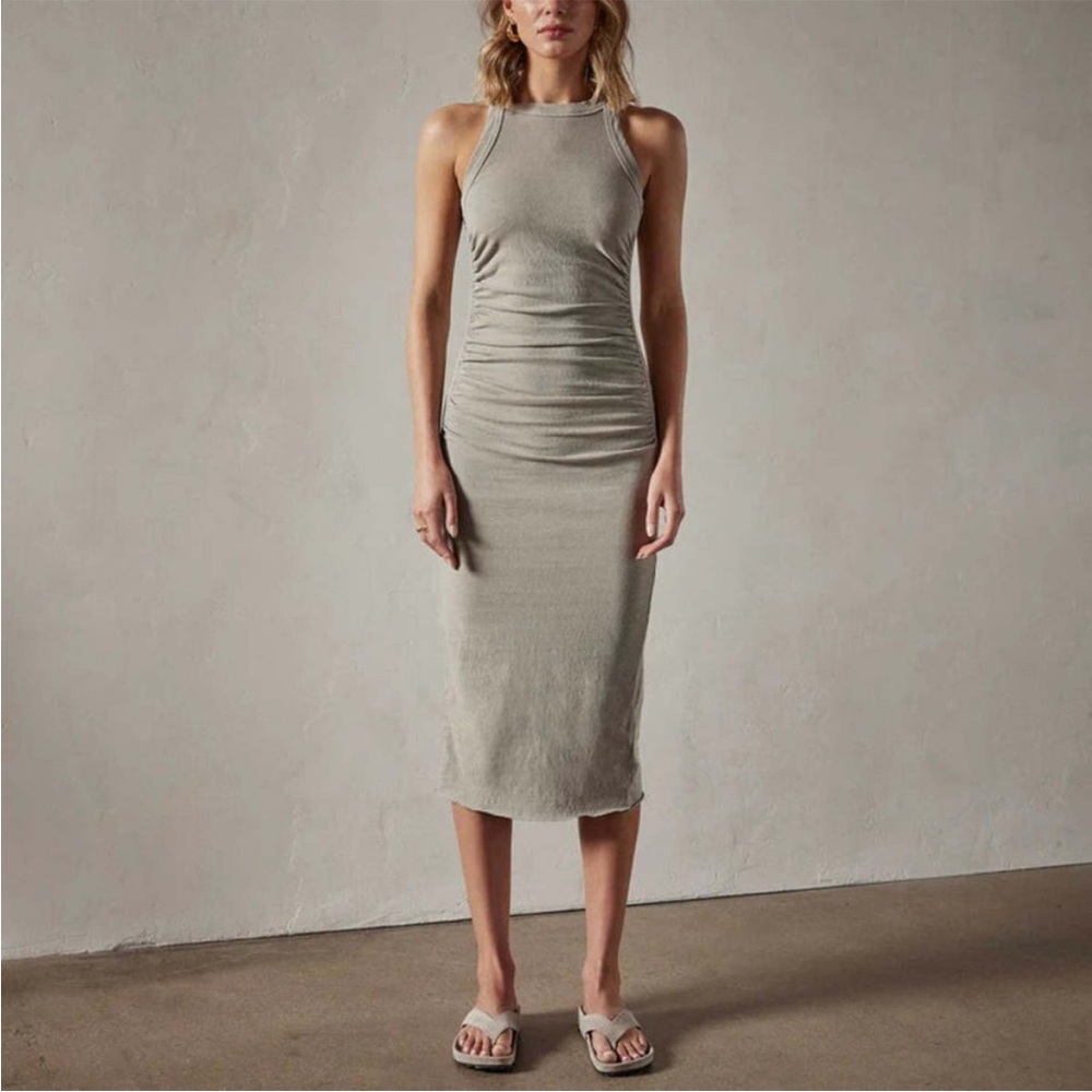 James Perse Ribbed Midi Tank Dresa